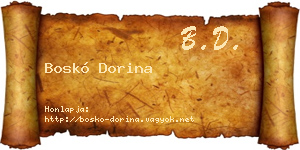 Boskó Dorina névjegykártya